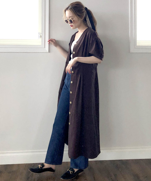 【限定item!!】綿麻ウエストタックワンピース 【限定item!!】綿麻ウエストタックワンピース