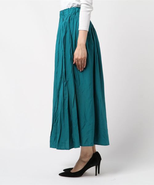 DISCOAT（ディスコート）の「TRギャザーロングスカート（スカート・レディース・パープル/ブラウン/モスグリーン/サンドベージュ・FREE）」の6枚目の写真