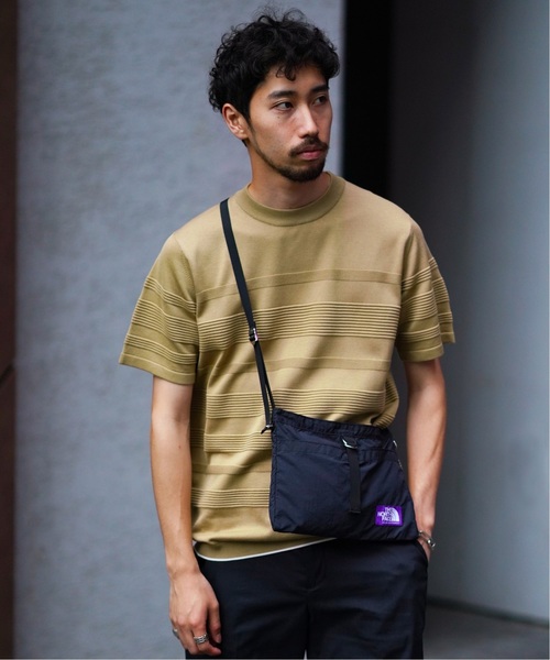 EDIFICE（エディフィス）の「LILY UT ジガラボーダーニットカットソー（Tシャツ/カットソー・メンズ・ホワイト/ベージュ/ブルー・SMALL/MEDIUM/LARGE）」の2枚目の写真