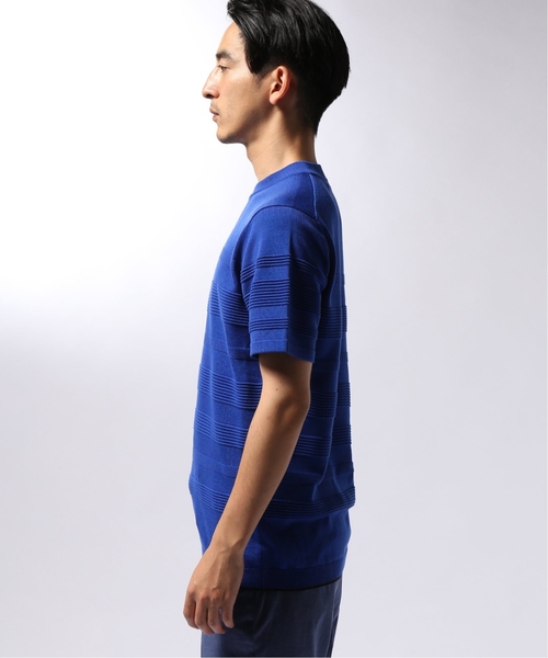 EDIFICE（エディフィス）の「LILY UT ジガラボーダーニットカットソー（Tシャツ/カットソー・メンズ・ホワイト/ベージュ/ブルー・SMALL/MEDIUM/LARGE）」の14枚目の写真