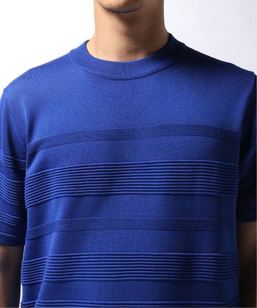 EDIFICE（エディフィス）の「LILY UT ジガラボーダーニットカットソー（Tシャツ/カットソー・メンズ・ホワイト/ベージュ/ブルー・SMALL/MEDIUM/LARGE）」の18枚目の写真