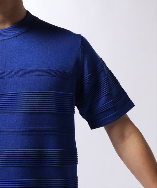 EDIFICE（エディフィス）の「LILY UT ジガラボーダーニットカットソー（Tシャツ/カットソー・メンズ・ホワイト/ベージュ/ブルー・SMALL/MEDIUM/LARGE）」の13枚目の写真