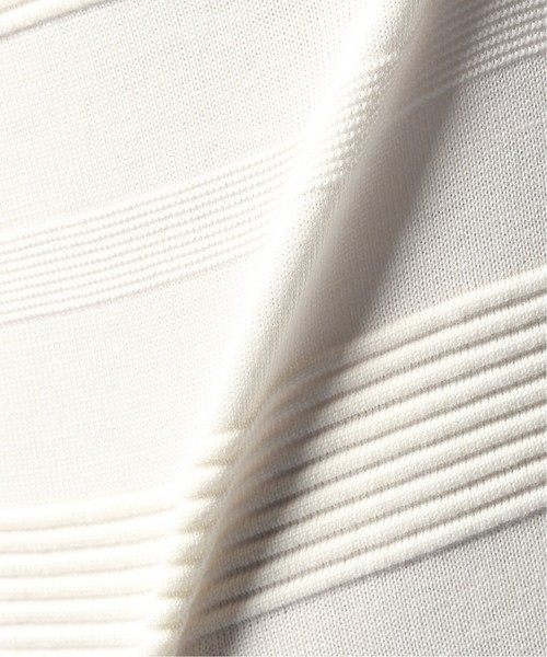 EDIFICE（エディフィス）の「LILY UT ジガラボーダーニットカットソー（Tシャツ/カットソー・メンズ・ホワイト/ベージュ/ブルー・SMALL/MEDIUM/LARGE）」の7枚目の写真