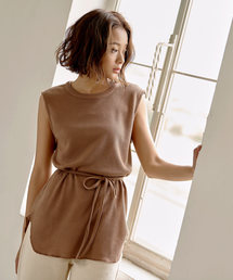 KOBE LETTUCE | ベルト付きサーマルノースリーブカットソー(Tシャツ/カットソー)