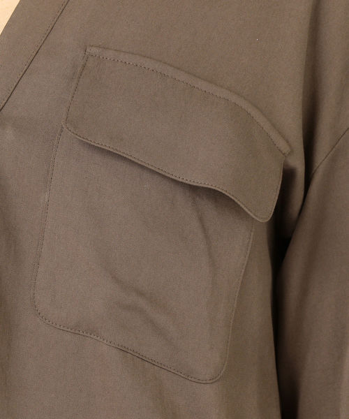 SHIPS（シップス）の「モールスキンポケットブラウス◇（シャツ/ブラウス・レディース・ブラウン/ベージュ/コバルトブルー/ベージュ系その他/ネイビー・ONE SIZE）」の11枚目の写真