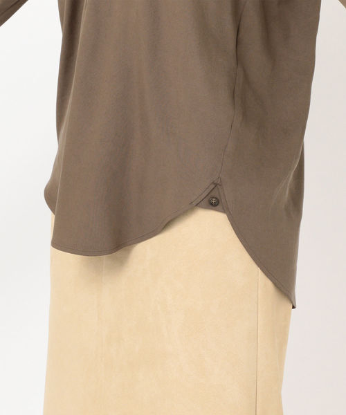 SHIPS（シップス）の「モールスキンポケットブラウス◇（シャツ/ブラウス・レディース・ブラウン/ベージュ/コバルトブルー/ベージュ系その他/ネイビー・ONE SIZE）」の13枚目の写真