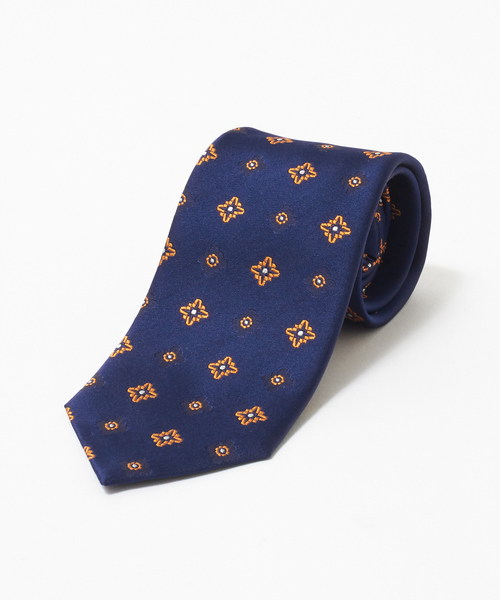 RECENCY OF MINE（リーセンシー オブ マイン）の「【Recency of Mine】フラワー小紋ネクタイ（ネクタイ・メンズ・ネイビー/サックスブルー・フリー）」の2枚目の写真