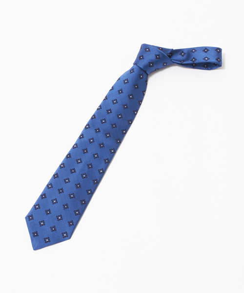 RECENCY OF MINE（リーセンシー オブ マイン）の「【Recency of Mine】フラワー小紋ネクタイ（ネクタイ・メンズ・ネイビー/サックスブルー・フリー）」の3枚目の写真