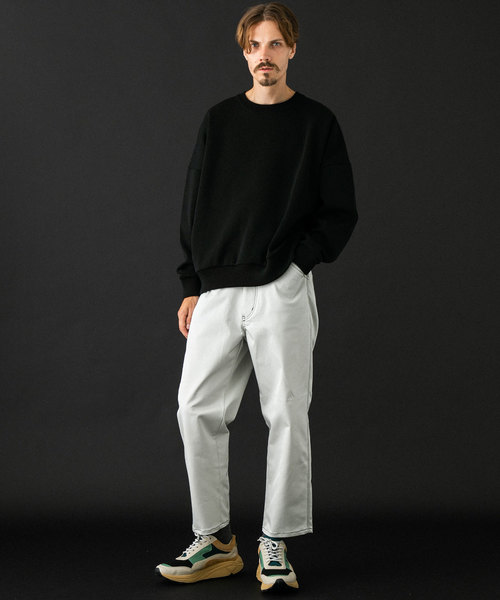 UNITED TOKYO(ユナイテッドトウキョウ)の「18Gオーバーサイズスウェットニット(ニット/セーター・メンズ・ブラック/ベージュ/カーキ/ライム・FREE)」の21枚目の写真