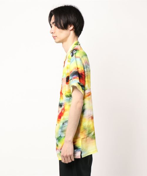 Desigual(デシグアル)の「半袖シャツ、サイケデリックな夕日(シャツ/ブラウス・メンズ・イエロー・2L/3L/S/M/L)」の6枚目の写真