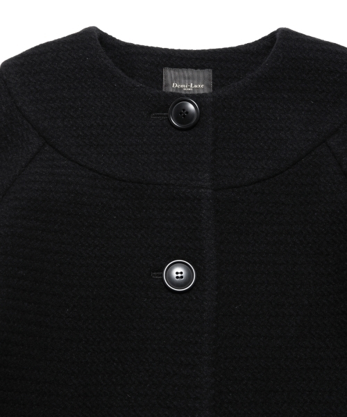 Demi-Luxe BEAMS（デミルクス ビームス）の「Demi-Luxe BEAMS / 変形グログラン ノーカラーコート（その他アウター・レディース・ライトグレー/ブラック・36/38）」の15枚目の写真