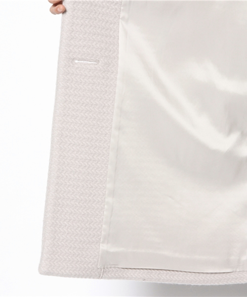 Demi-Luxe BEAMS（デミルクス ビームス）の「Demi-Luxe BEAMS / 変形グログラン ノーカラーコート（その他アウター・レディース・ライトグレー/ブラック・36/38）」の11枚目の写真