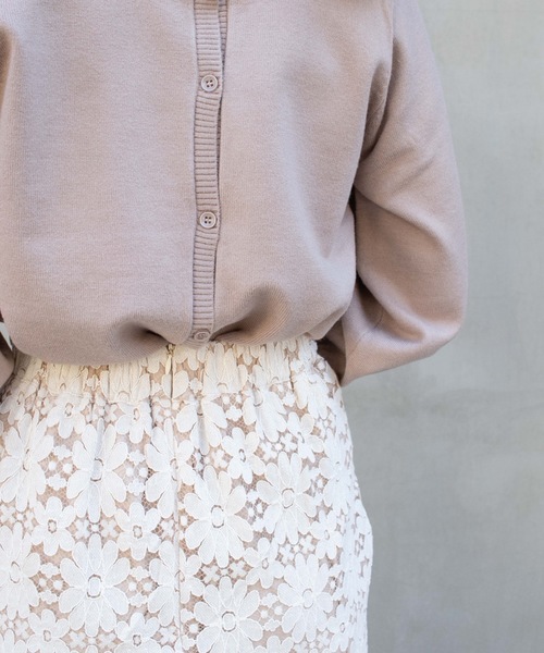 flower(フラワー)の「フルールレーススカート(スカート・レディース・アイボリー/グリーン・FREE)」の11枚目の写真