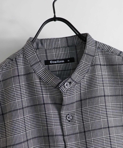 Confirm（コンファーム）の「Confirm / コンファーム TRバンドカラーチェックシャツ（シャツ/ブラウス・メンズ・ブラック/ベージュ・M/L）」の8枚目の写真