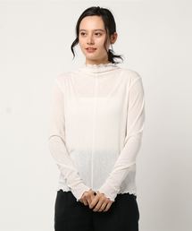 meJane | シアーカットソー/裾メロープチハイネック(Tシャツ/カットソー)