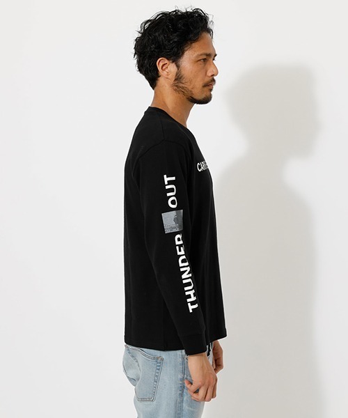 AZUL by moussy（アズールバイマウジー）の「PHOTOGRAPHIC LONG TEE/フォトグラフィックロングTシャツ　251DSM90-288C（Tシャツ/カットソー・メンズ・ホワイト/ブラック/ライトベージュ・SMALL/MEDIUM/LARGE）」の14枚目の写真