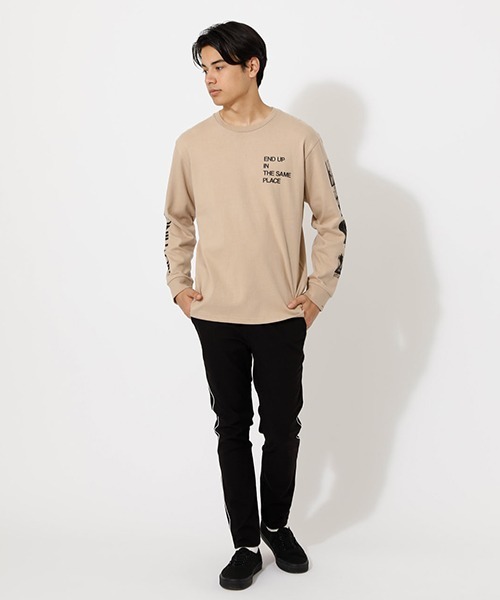 AZUL by moussy（アズールバイマウジー）の「PHOTOGRAPHIC LONG TEE/フォトグラフィックロングTシャツ　251DSM90-288C（Tシャツ/カットソー・メンズ・ホワイト/ブラック/ライトベージュ・SMALL/MEDIUM/LARGE）」の10枚目の写真