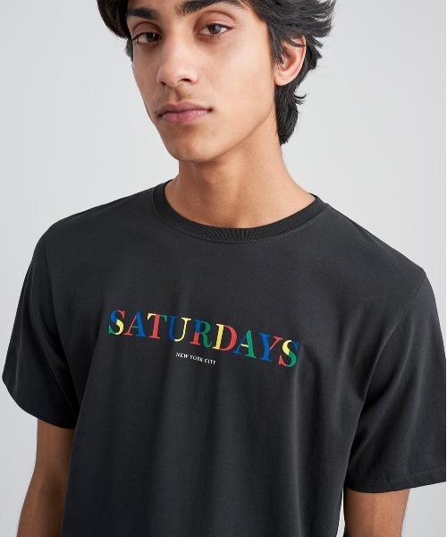 Saturdays NYC（サタデーズ ニューヨークシティ ）の「Color Stencil S/S Tee（Tシャツ/カットソー・メンズ・ホワイト/ブラック/グレー・XL/XS/S/M/L）」の4枚目の写真