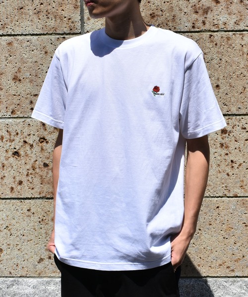 DOUBLE STEAL(ダブルスティール)の「ROSE Embroidery Tシャツ(Tシャツ/カットソー・メンズ・ブラック/ホワイト/ブルー/シルバーグレー・LARGE/X-LARGE/MEDIUM)」の6枚目の写真