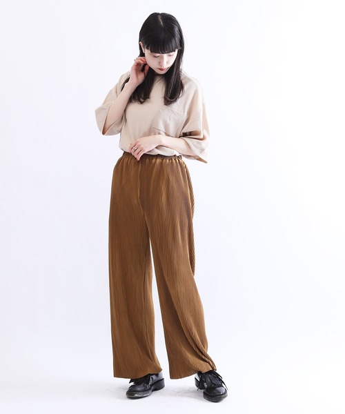 Lulu ＆ Arnie（るるあんどあーにー）の「オーバーサイズ ビッグシルエット 鹿の子 サマーニット / 半袖ニット（ニット/セーター・メンズ・ブラック/ブラウン/オフホワイト/ブルー/グレイッシュベージュ・MEDIUM/LARGE）」の14枚目の写真