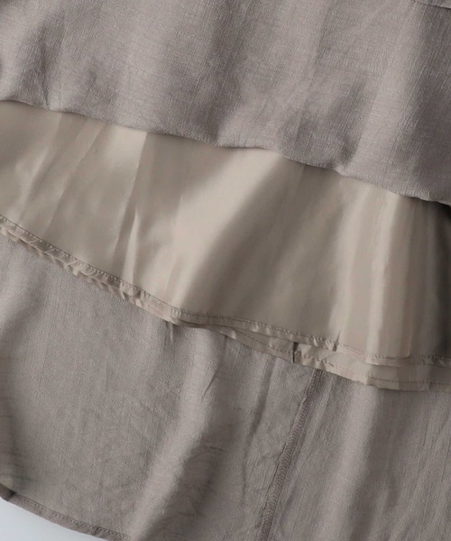 HONEYSUCKLE ROSE（ハニーサックルローズ）の「【HONEYSUCKLE ROSE】スラブロングスカート（スカート・レディース・オフホワイト/グレー・M/L）」の9枚目の写真