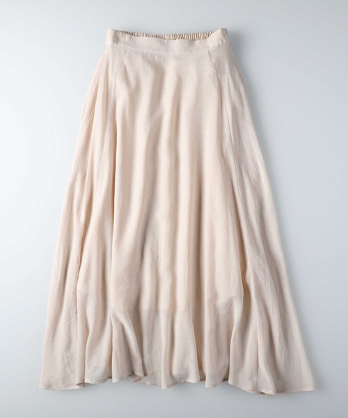 HONEYSUCKLE ROSE（ハニーサックルローズ）の「【HONEYSUCKLE ROSE】スラブロングスカート（スカート・レディース・オフホワイト/グレー・M/L）」の10枚目の写真