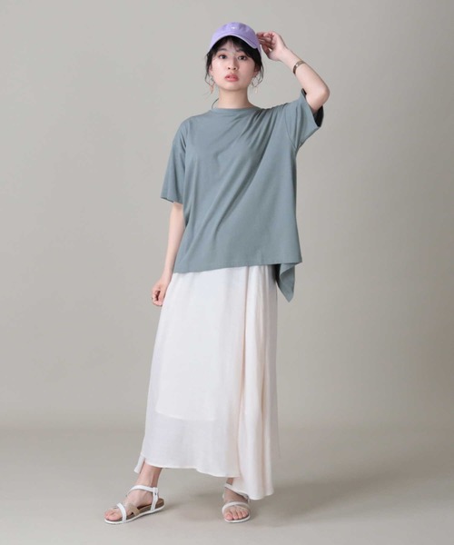 HONEYSUCKLE ROSE（ハニーサックルローズ）の「【HONEYSUCKLE ROSE】スラブロングスカート（スカート・レディース・オフホワイト/グレー・M/L）」の5枚目の写真