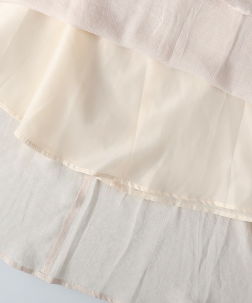 HONEYSUCKLE ROSE（ハニーサックルローズ）の「【HONEYSUCKLE ROSE】スラブロングスカート（スカート・レディース・オフホワイト/グレー・M/L）」の13枚目の写真