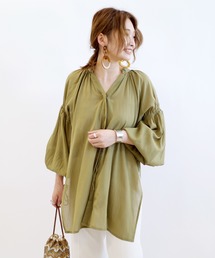 DouDou | 袖シャーリングブラウス(シャツ/ブラウス)