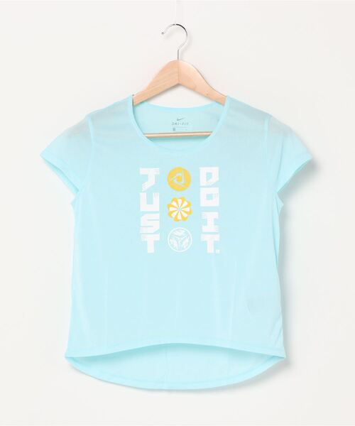 NIKE(ナイキ)の「ナイキ NIKE ウィメンズ アイコンクラッシュ S/S トップ(Tシャツ/カットソー・レディース・サックスブルー・XL/S/M/L)」の3枚目の写真