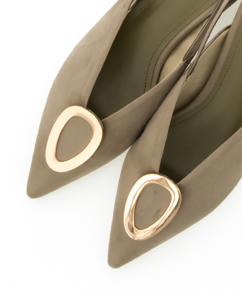 RANDA（ランダ）の「ゴールドパーツポインテッドトゥミュールパンプス（パンプス・レディース・ブラック/ブラウン/カーキ・LL/S/M/L）」の16枚目の写真