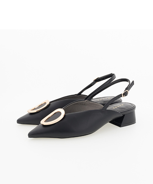 RANDA（ランダ）の「ゴールドパーツポインテッドトゥミュールパンプス（パンプス・レディース・ブラック/ブラウン/カーキ・LL/S/M/L）」の10枚目の写真