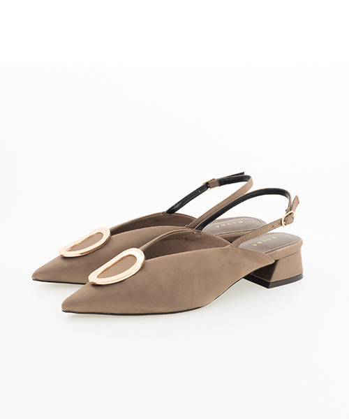 RANDA（ランダ）の「ゴールドパーツポインテッドトゥミュールパンプス（パンプス・レディース・ブラック/ブラウン/カーキ・LL/S/M/L）」の13枚目の写真