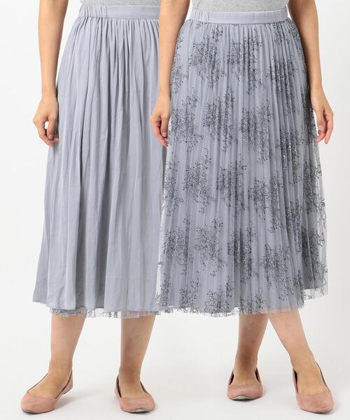 ANY SIS（エニィスィス）の「【美人百花1月号掲載】2WAYレーシー リバーシブル スカート（スカート・レディース・スカイブルー系/ベージュ系/ピンク系・2/1/3）」の8枚目の写真