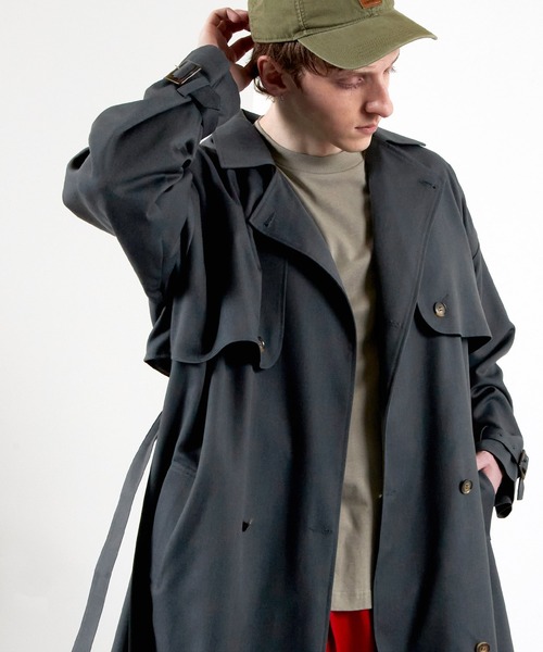 TRストレッチオーバーサイズヨークトレンチコート/オーバーコート2022earlyspring(EMMACLOTHES)