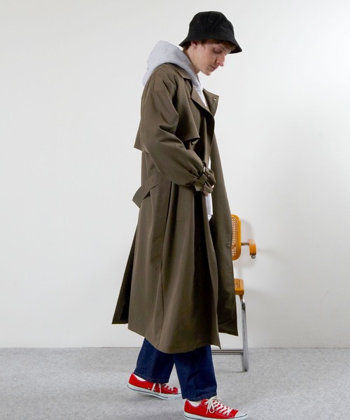 TRストレッチオーバーサイズヨークトレンチコート/オーバーコート2022earlyspring(EMMACLOTHES)