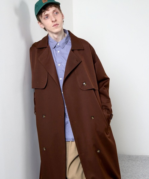 TRストレッチオーバーサイズヨークトレンチコート/オーバーコート2022earlyspring(EMMACLOTHES)