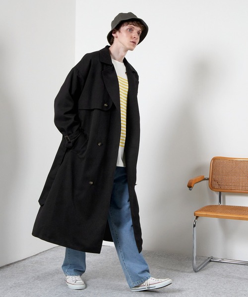 TRストレッチオーバーサイズヨークトレンチコート/オーバーコート2022earlyspring(EMMACLOTHES)