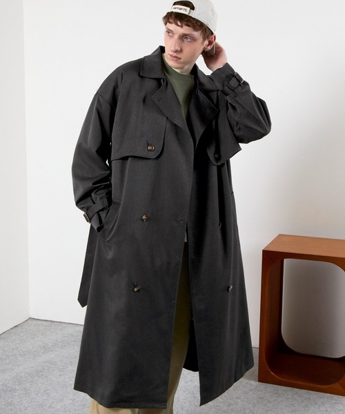TRストレッチオーバーサイズヨークトレンチコート/オーバーコート2022earlyspring(EMMACLOTHES)