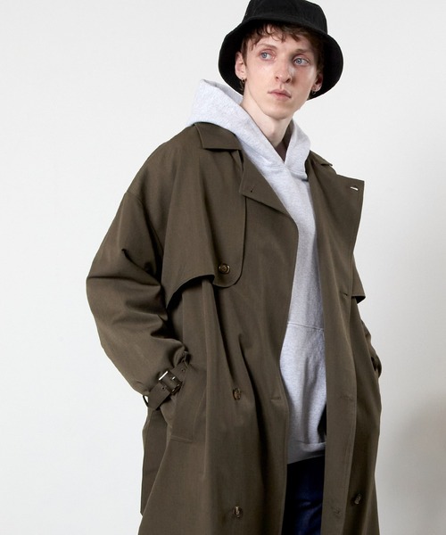 TRストレッチオーバーサイズヨークトレンチコート/オーバーコート2022earlyspring(EMMACLOTHES)