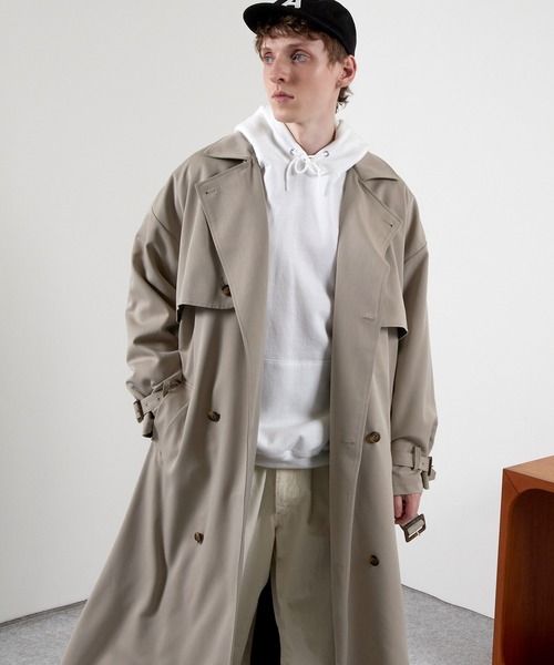 TRストレッチオーバーサイズヨークトレンチコート/オーバーコート2022earlyspring(EMMACLOTHES)