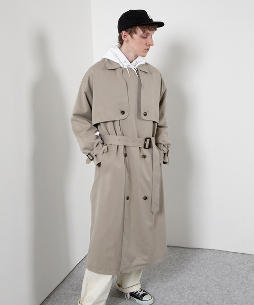 TRストレッチオーバーサイズヨークトレンチコート/オーバーコート2022earlyspring(EMMACLOTHES)