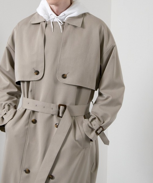 TRストレッチオーバーサイズヨークトレンチコート/オーバーコート2022earlyspring(EMMACLOTHES)