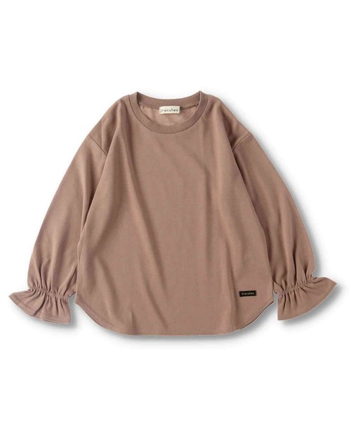BRANSHES（ブランシェス）の「【WEB限定】キヤンディースリーブ長袖Tシャツ（Tシャツ/カットソー・キッズ・ブラウン/サックスブルー/ピンク/ブラック・100cm/130cm/150cm/110cm/120cm/140cm）」の2枚目の写真