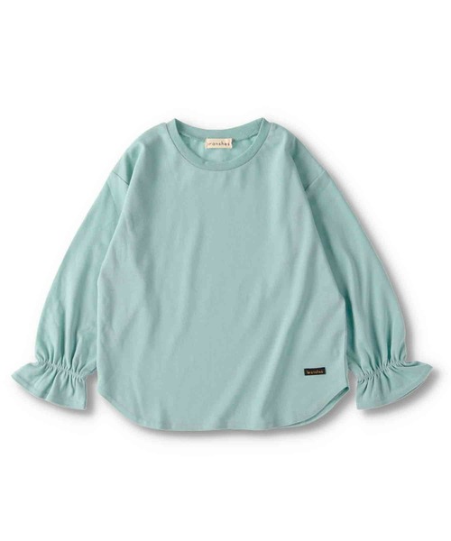 BRANSHES（ブランシェス）の「【WEB限定】キヤンディースリーブ長袖Tシャツ（Tシャツ/カットソー・キッズ・ブラウン/サックスブルー/ピンク/ブラック・100cm/130cm/150cm/110cm/120cm/140cm）」の3枚目の写真