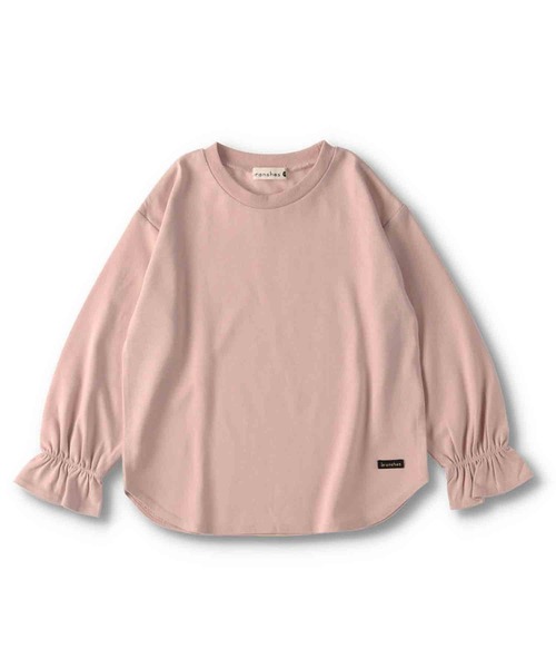 BRANSHES（ブランシェス）の「【WEB限定】キヤンディースリーブ長袖Tシャツ（Tシャツ/カットソー・キッズ・ブラウン/サックスブルー/ピンク/ブラック・100cm/130cm/150cm/110cm/120cm/140cm）」の4枚目の写真