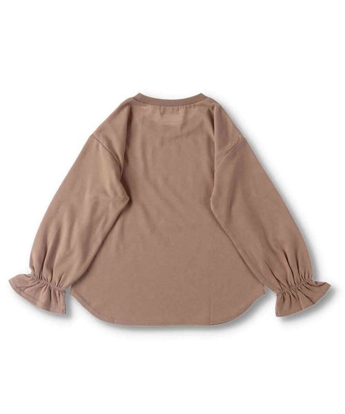 BRANSHES（ブランシェス）の「【WEB限定】キヤンディースリーブ長袖Tシャツ（Tシャツ/カットソー・キッズ・ブラウン/サックスブルー/ピンク/ブラック・100cm/130cm/150cm/110cm/120cm/140cm）」の11枚目の写真