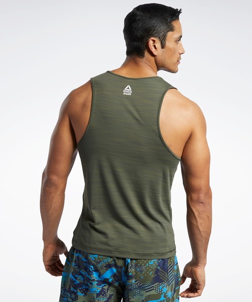 Reebok（リーボック）の「アクティブチル タンクトップ / RC ACTIVCHILL Tank（タンクトップ・メンズ・ブラック/グリーン/ホワイト・SMALL/MEDIUM/LARGE/X-LARGE/XX-LARGE/X-SMALL/XXX-LARGE）」の4枚目の写真
