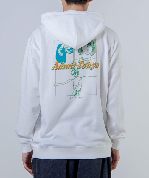 Wego イラストグラフィックプルパーカー