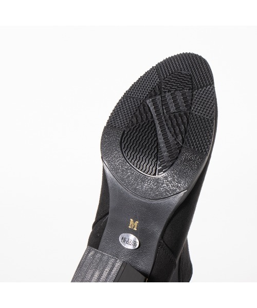 Realta（レアルタ）の「Realta(レアルタ)  ゴールドラインヒールサイドゴア ショートブーツ（ブーツ・レディース・ブラック/ブラック系その他・L/LL/M/S）」の18枚目の写真